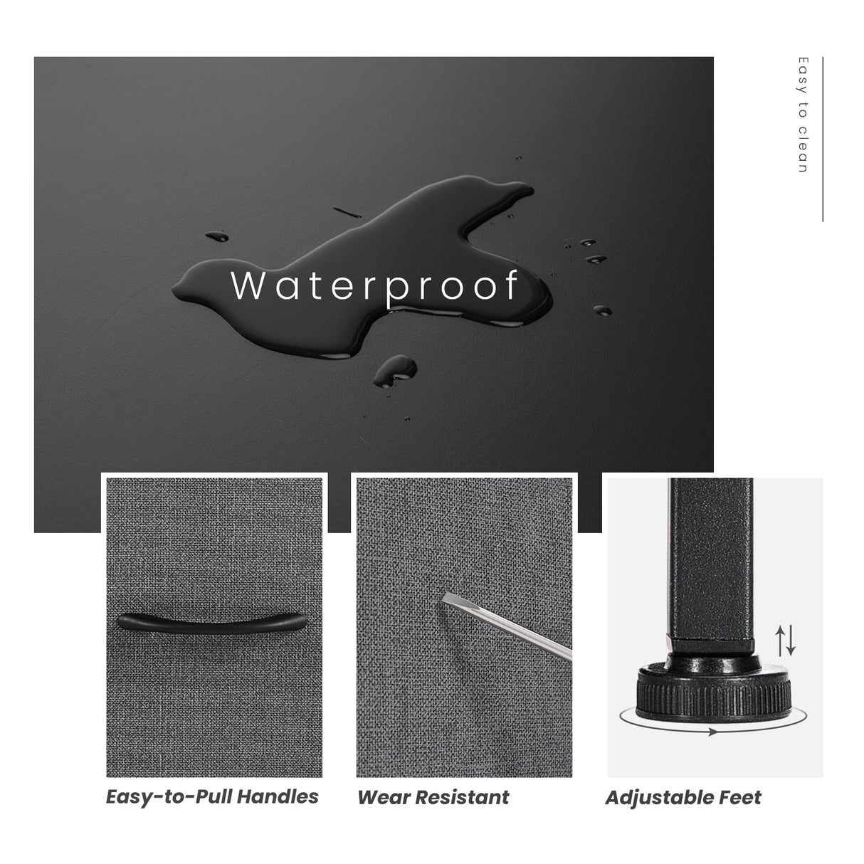 Sweetcrispy Dresser, Dresser for Bedroom Furniture, Storage Drawers, TV Stand Fabric Storage Tower with 5 Drawers, Chest of Drawers with Wooden Top for TV up to 45 inch, for Kids Room, Entryway Sweetcrispy