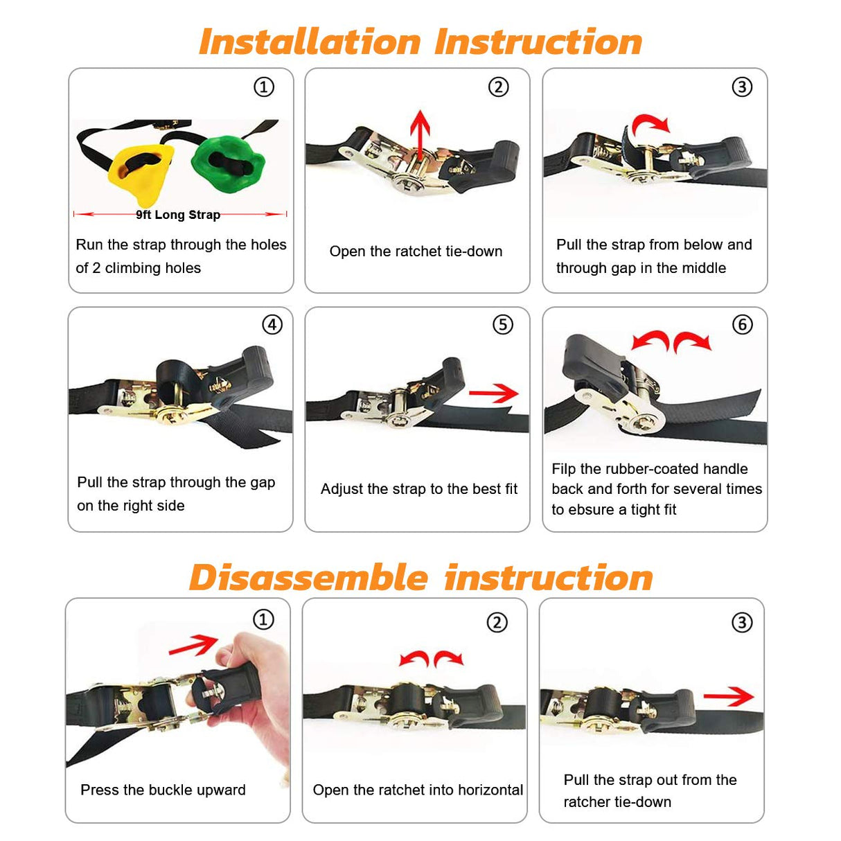 hooroor Ninja Warrior Obstacle Course for Kids and Adults - 66FT Slackline with Tree Climbing Rock Holds, Swing Seat, Monkey Bars, Ring Wheel, Rope Ladder - Outdoor Training Playset hooroor