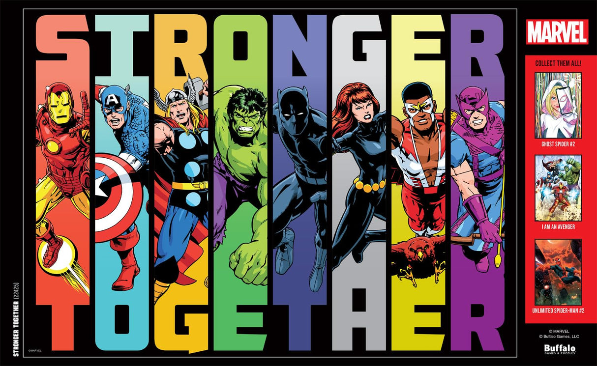 Buffalo Games - Marvel - Stronger Together - 300 Piece Jigsaw Puzzle for Adults -Challenging Puzzle Perfect for Game Nights - Finished Size is 21.25 x 15.00 Buffalo Games