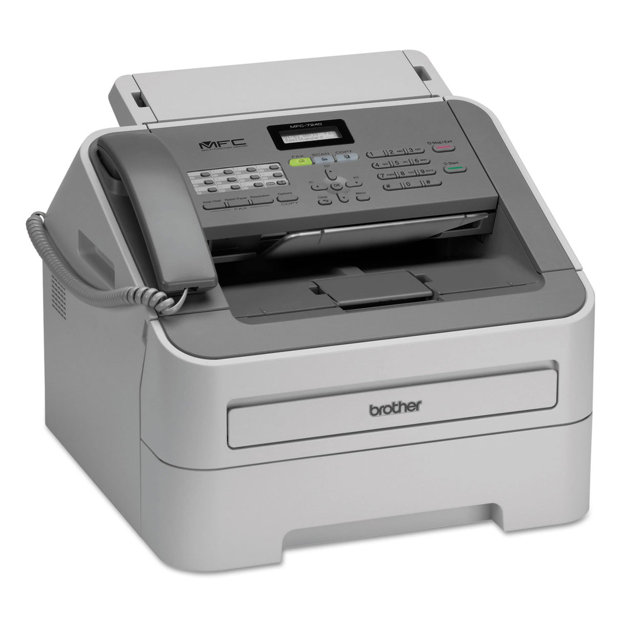 Brother Printer MFC7240 Monochrome Printer with Scanner, Copier and Fax,Grey, 12.2" x 14.7" x 14.6" Brother