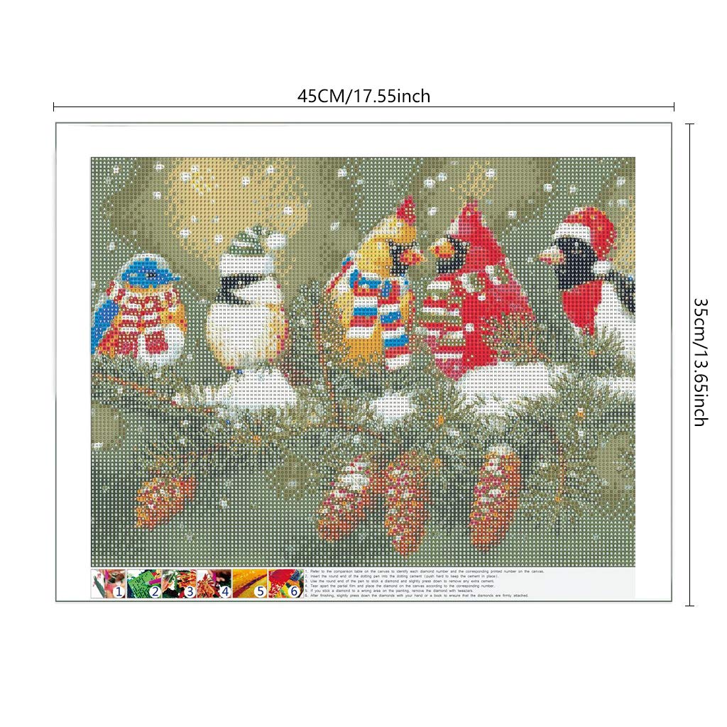 Stalente Diamond Painting Kits for Adults, Diamond Painting Christmas, Diamond Art Birds, DIY 5D Round Full Drill Diamond Art Kits for Home Decor 13.7X17.7in Stalente