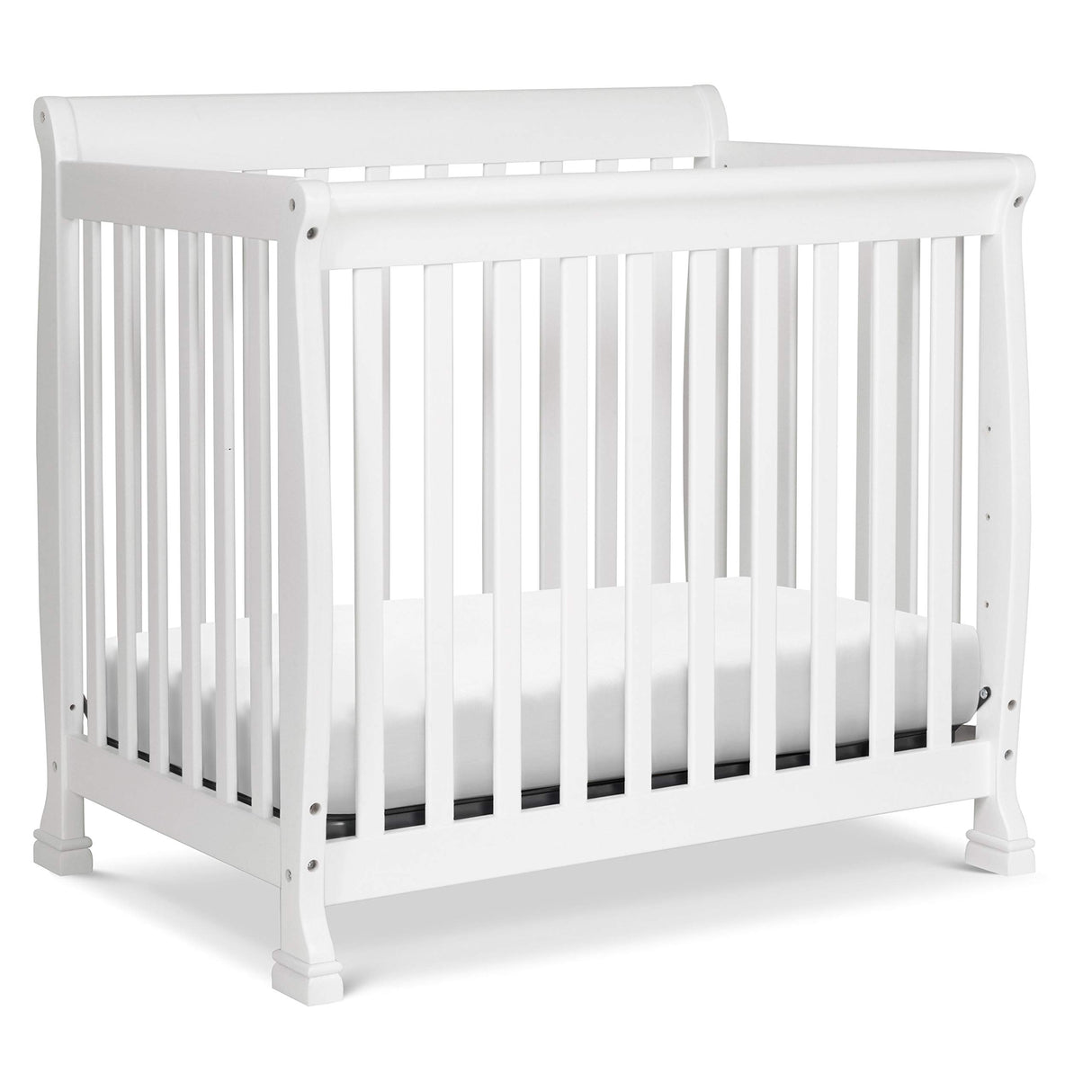 DaVinci Kalani 4-in-1 Convertible Mini Crib in White | Greenguard Gold Certified DaVinci
