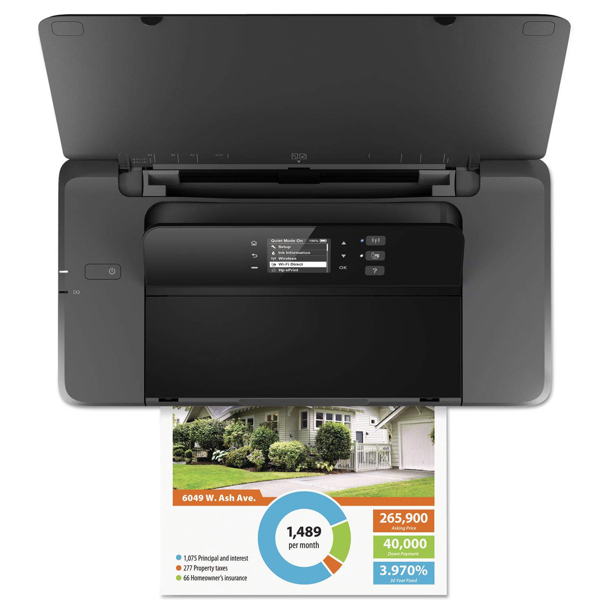HP OfficeJet 200 Portable Printer with Wireless & Mobile Printing, Works with Alexa (CZ993A) ,Black HP