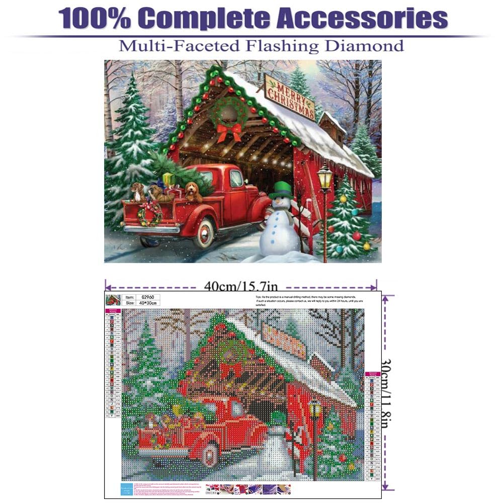 LWZAYS 5d Christmas Diamond Painting Kits, Diamond Art Kits for Adults Christmas Paint with Diamonds Gem Art,Full Drill Diamond Paintings Arts and Crafts for Home Decor(11.8 * 15.8 inch) LWZAYS