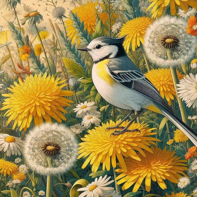 Anuver Diamond Art Kit, Bird Diamond Painting Kit for Adults, 5D DIY Full Diamond Diamond for Beginners, Gem Craft Painting Home Wall Decoration, 12x12 inch