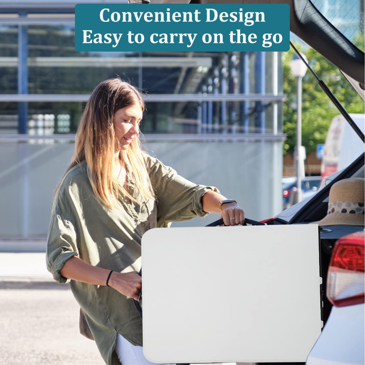 Pazidom 6FT Folding Table, Heavy Duty Plastic Table Portable Fold-in-Half Utility Table Indoor Outdoor Picnic Table w/Handle & Lock for Camping BBQ Party Wedding Market Events, 500LBS Pazidom