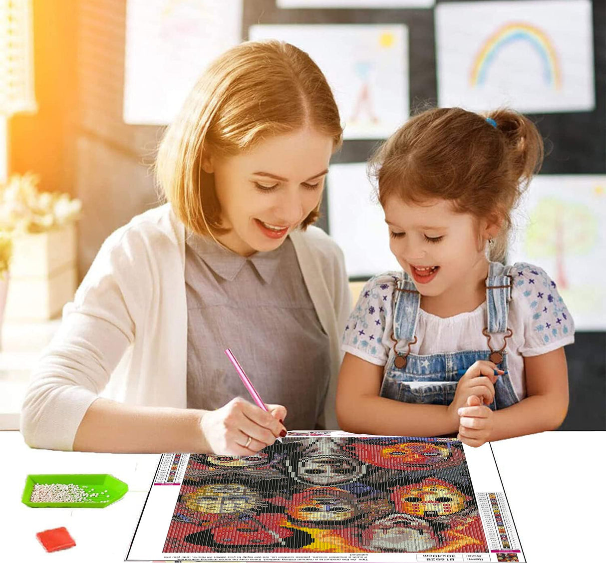 NEGEKFKX 4 Pack Halloween Diamond Art Kits for Adults Beginners,Horror Diamond Painting Kits for Adults,5D Full Drill DIY Diamond Dot Gem Art Kit Wall Home Decor Arts Craft 12x16 inch NEGEKFKX