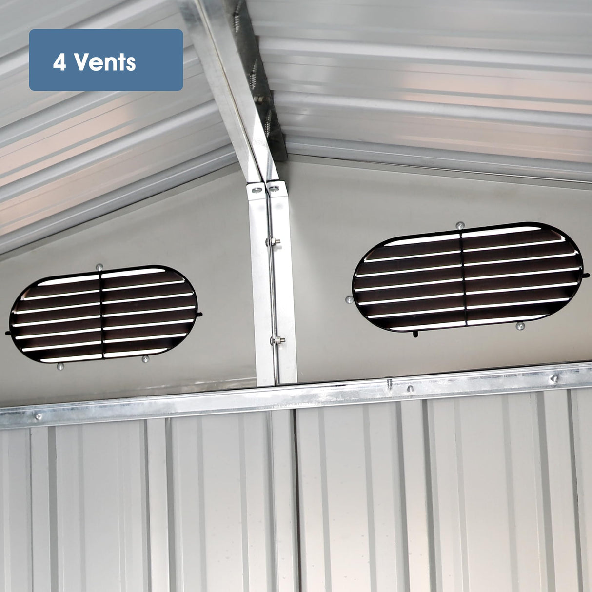 RITSU Outdoor Metal Storage Shed 20x10FT, Shed Backyard Utility Large Storage Shed with 2 Doors and 4 Vents, Metal Car Canopy Shelter for Car, Truck,Bike, Garbage Can, Tool, Lawnmower RITSU