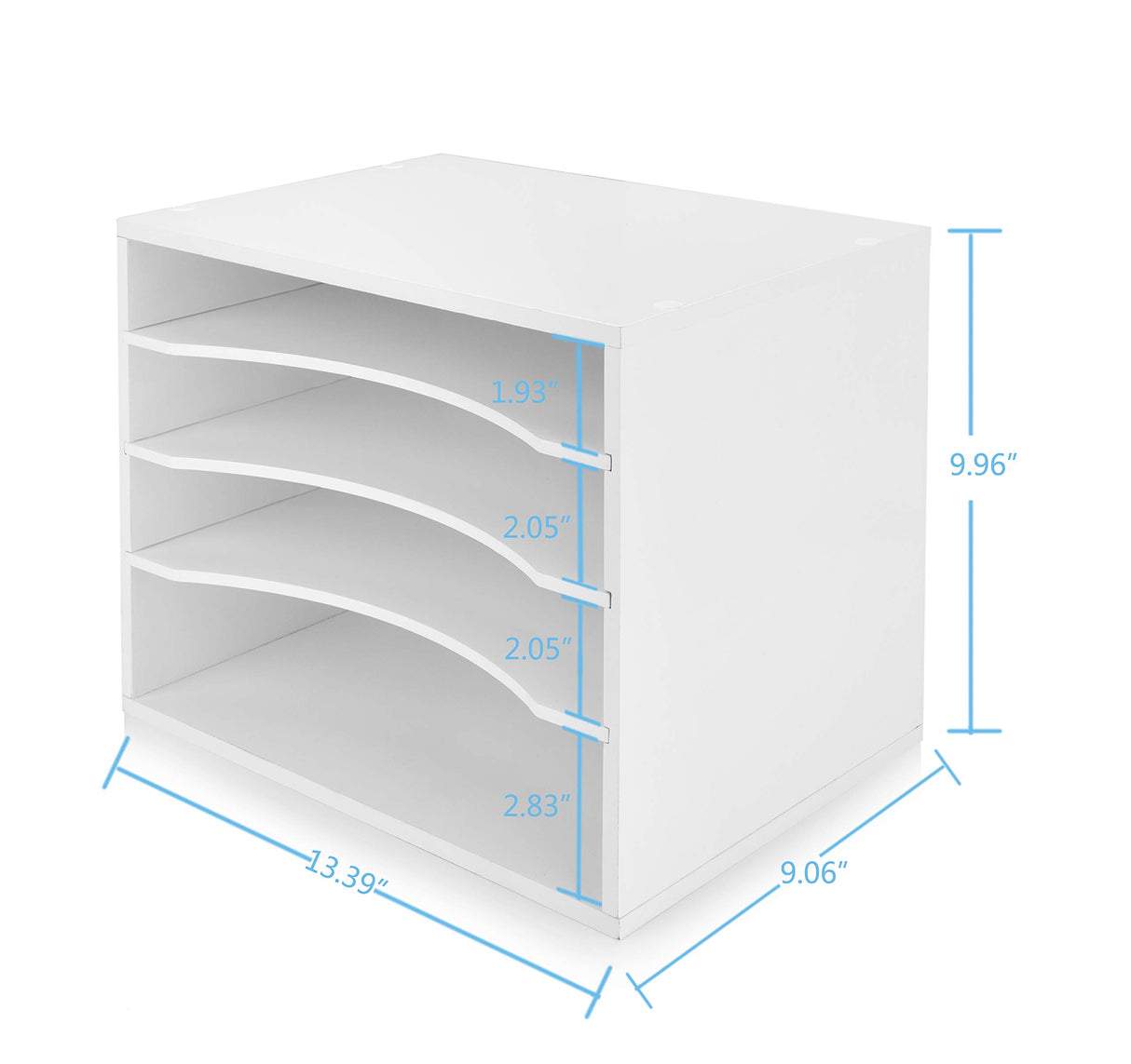 EMERIT Desk Paper Organzier Wood Paper Organizer Storage Office Paper Shelves Letter Tray File Sorter with Adjustable Shelves for Home Office EMERIT