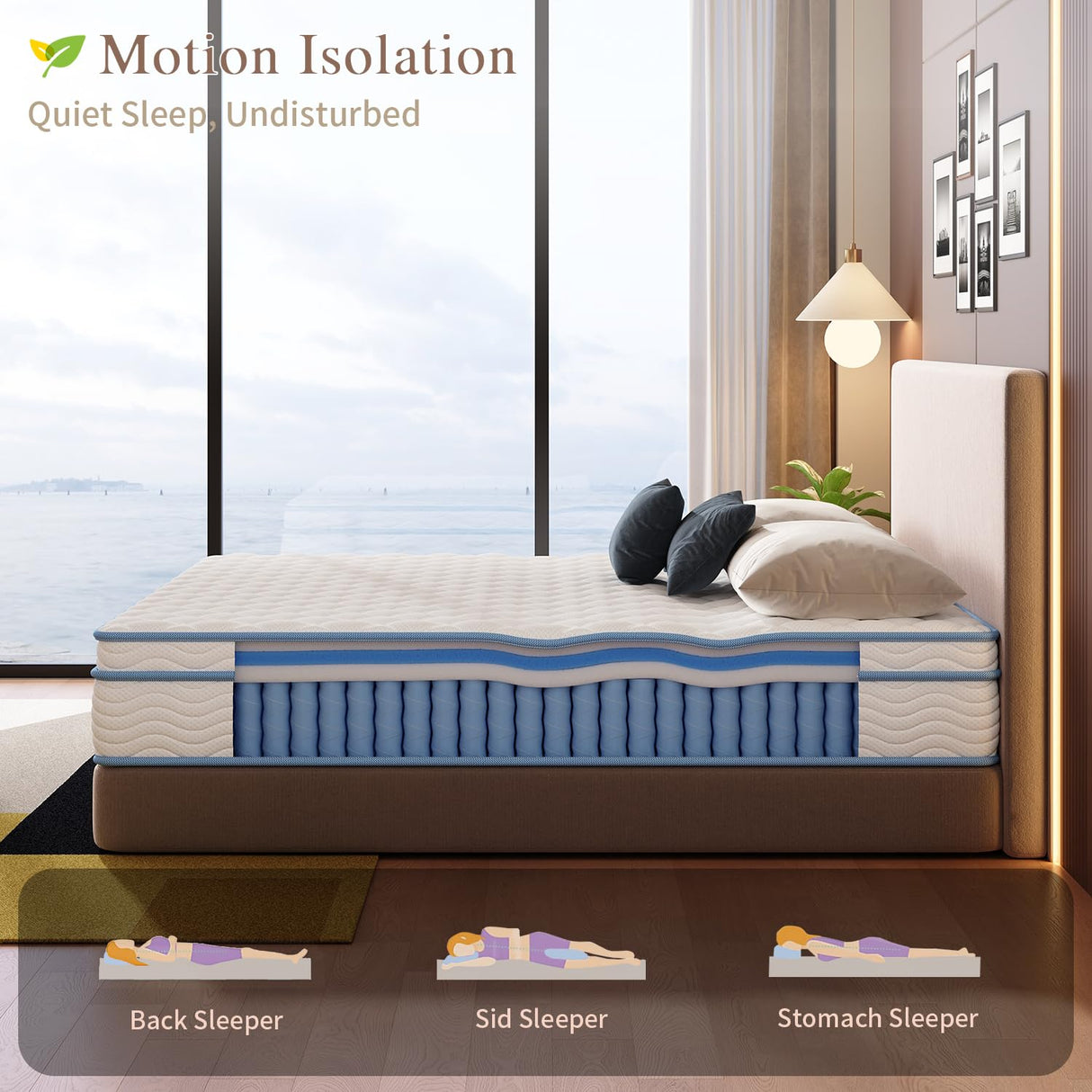 Elynight Twin Mattress,10 Inch Twin Size Mattresses for Advanced Gel Memory Foam, Soft and Comfortable, Medium Firm, Pressure Relief, CertiPUR-US Certified Elynight