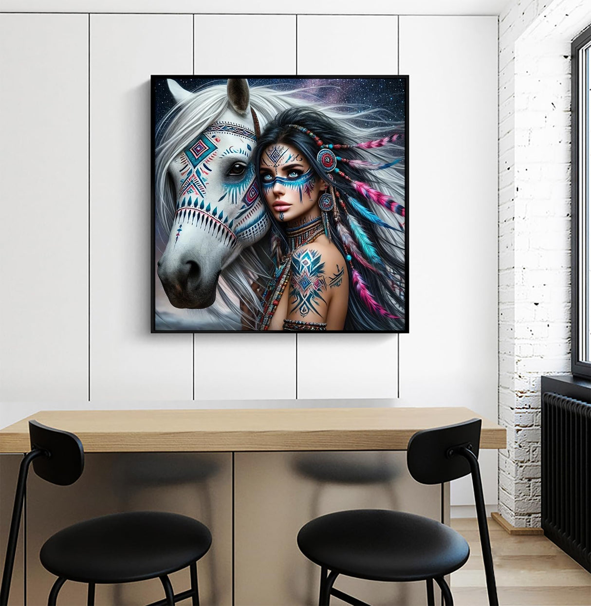 APTDYIGL 5D Horse and Women Diamond Painting Kits for Adults Beginner,DIY Horse Diamond Art Kits for Adults,Round Full Drill Diamond Dots with Gem Art Kits,Home Wall Decor 13.7X13.7inch APTDYIGL
