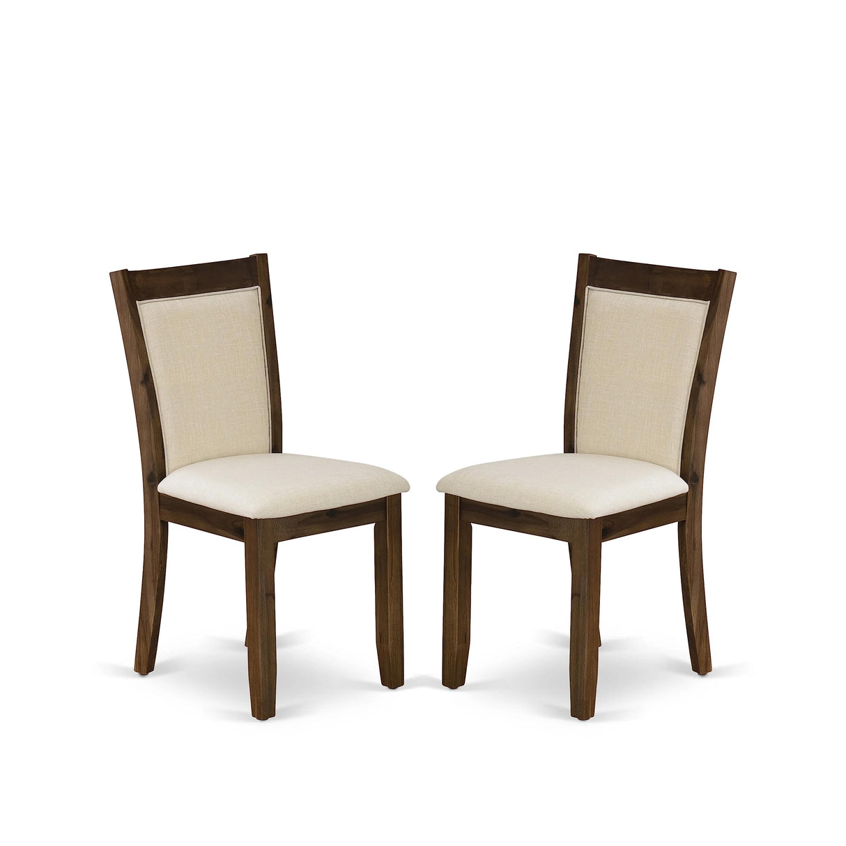 East West Furniture ANMZ3-AWA-32 3 Piece Dining Room Table Set Consist of a Round Kitchen Table with Pedestal and 2 Parson Dining Chairs, 36x36 Inch, Antique Walnut East West Furniture