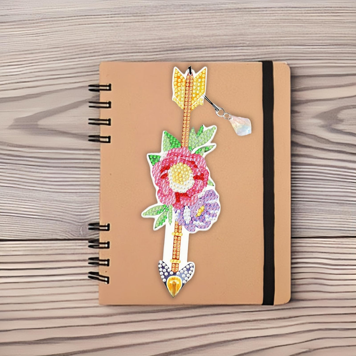 12 Pcs Diamond Painting Bookmarks,Butterflies Diamond Art Bookmarks with Crystal Pendant, Diamond Art Painting Kits for Beginners Adults DIY Art Craft Gifts Book Decors (Flowers) Bulerrylulu