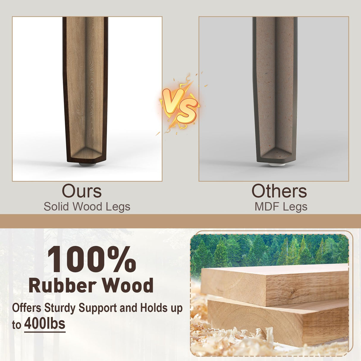 Giantex Wood Dining Chairs Set of 4 Walnut- Wooden Armless Kitchen Chairs with Solid Rubber Wood Legs, Non-Slip Foot Pads, Max Load 400 Lbs, Farmhouse Style High Ladder Back Dining Room Chairs Giantex