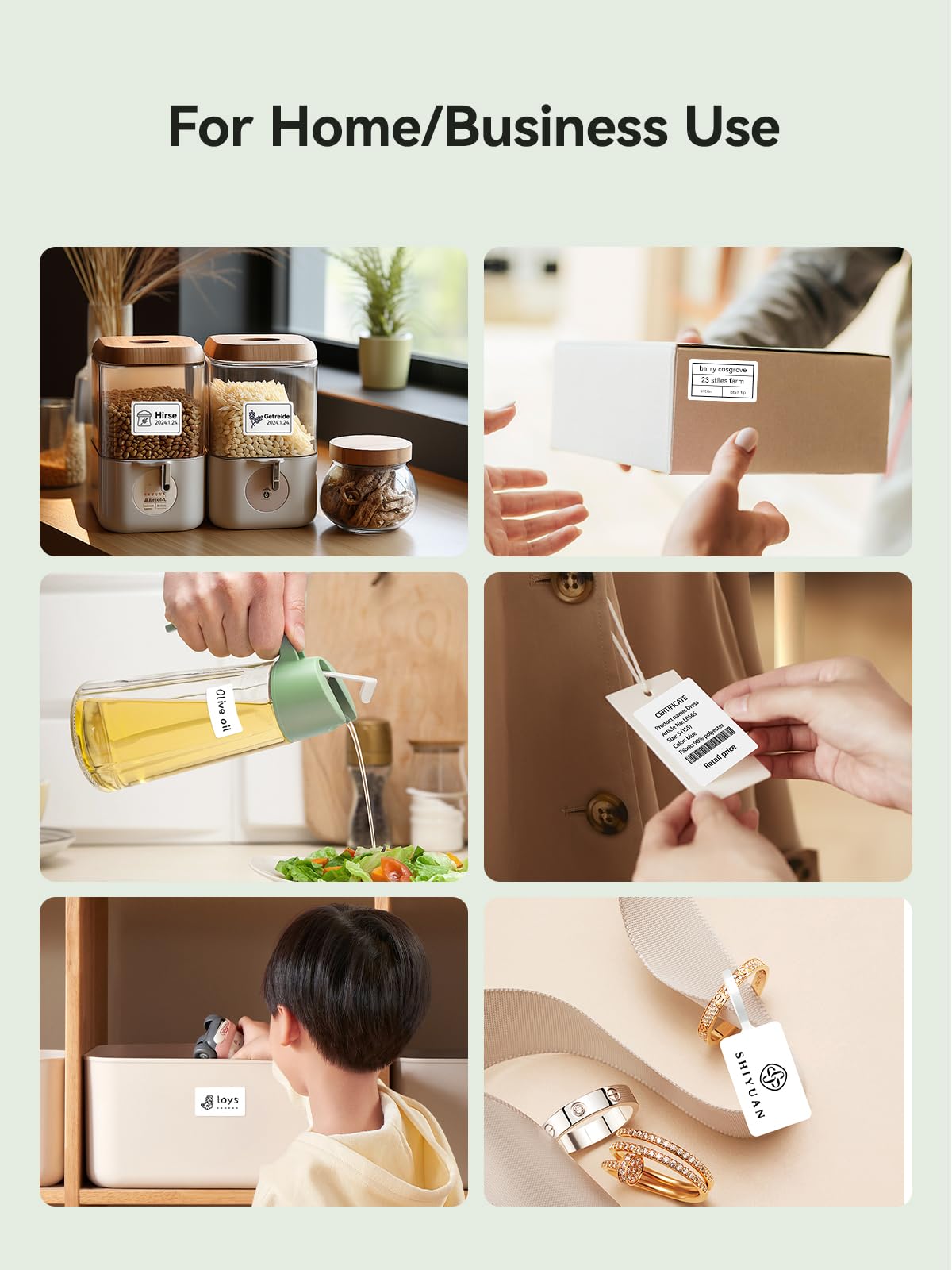 NIIMBOT B21 Label Maker Machine with Tape, Bluetooth Label Printer, 2 Inch Portable Thermal Sticker Printer, Good Idea for Home,Organization, Office, Business, Sticker Maker for Phones & PC, Green NIIMBOT