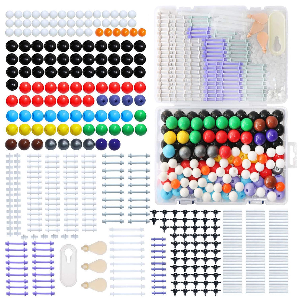 LINKTOR Chemistry Molecular Model Kit (444 Pieces), Student or Teacher Set for Organic and Inorganic Chemistry Learning, Motivate Enthusiasm for Learning and Raising Space Imagination, A Fullerene Set LINKTOR