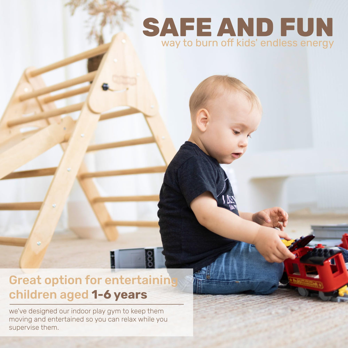 Indoor Playgroud Jungle Gym for Toddlers Slide,Climbing Toys for Toddlers Playset-Indoor Play Gym Swedish Ladder,Climbing Play Structure Set for Kids-Indoor Playground - Anthill-4 WEDANTA