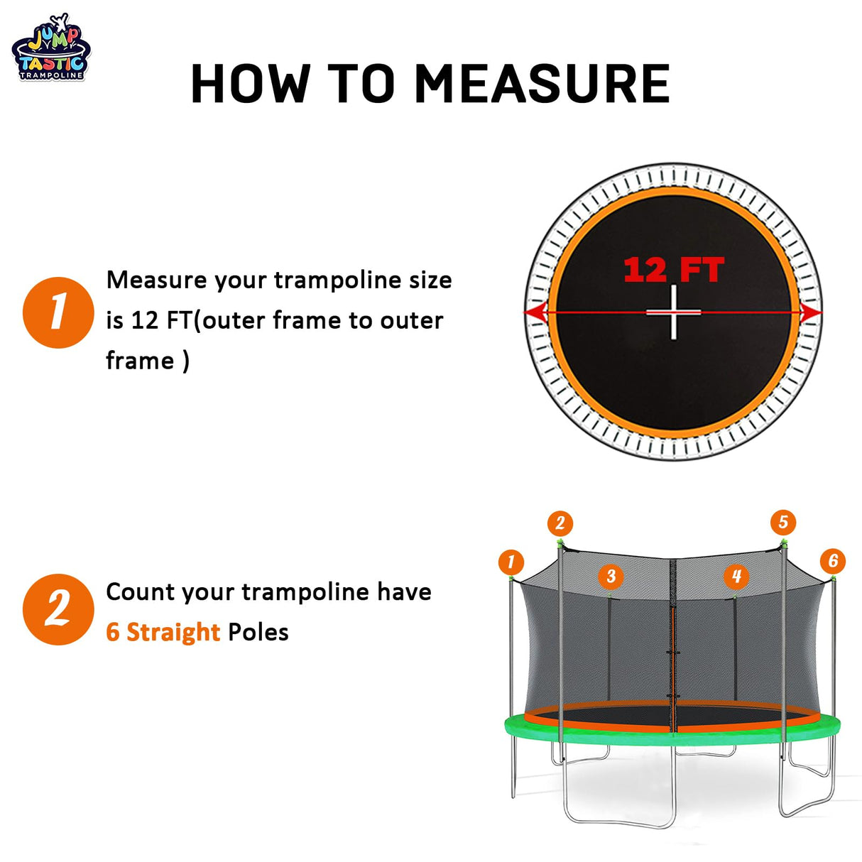 Jump Tastic Trampoline 12Ft Trampoline Net Replacement, Round Safty UV-Resistant Weather-Resitant Breathable Durable Trampoline Net Replacement Enclosures(Not Include Poles) Jump Tastic Trampoline