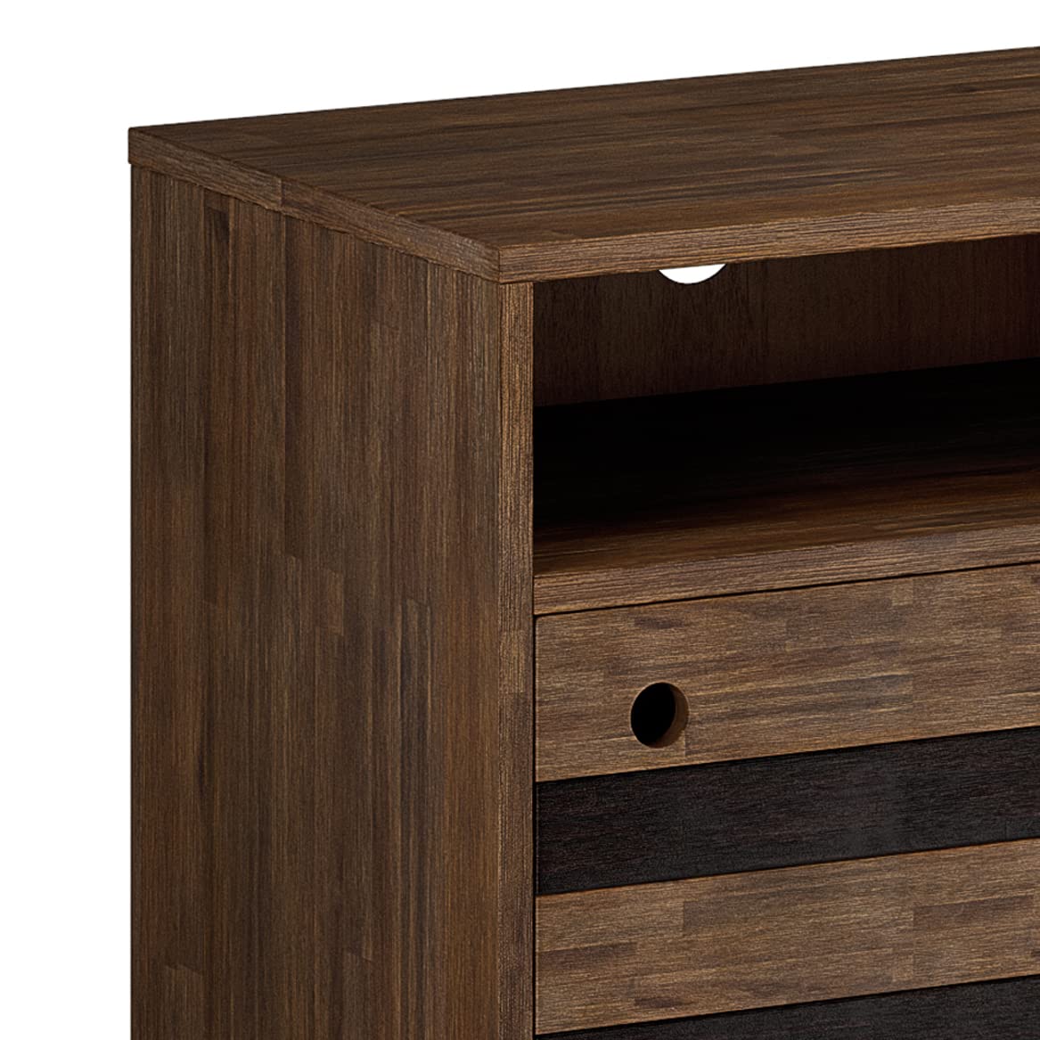 SIMPLIHOME Clarkson SOLID ACACIA WOOD 54 Inch Wide Mid Century Design TV Media Stand in Rustic Natural Aged Brown for TVs up to 60 Inches, For the Living Room and Entertainment Center SIMPLIHOME