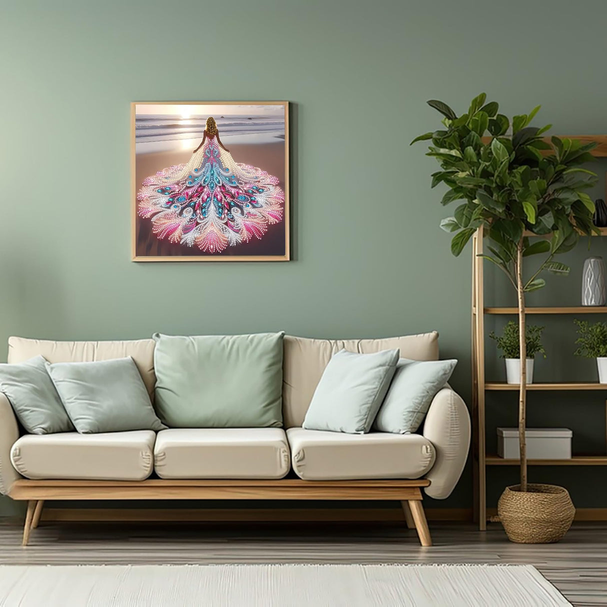 GXGLLPZBY 5D DIY Diamond Art Kits for Adults Beginners,Sunset Beach Diamond Painting Kits, Women Special Shaped Paint by Diamonds Dot Crystal Gem Art Painting Kit for Home Wall Decor 11.8x11.8inch GXGLLPZBY