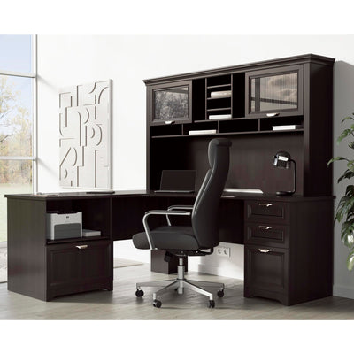 Realspace® Magellan Performance 71"W L-Shaped Corner Desk, Espresso