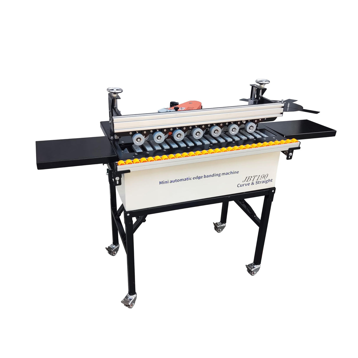 YUCHENGTECH Automatic Edge Bander Banding Machine Lightweight Edge Banding Machine Woodworking Sealing Trimming Edge Bander Double Sided Gluing Automatic Feed/Break Belt Straight JBT190 (220, Volts) YUCHENGTECH