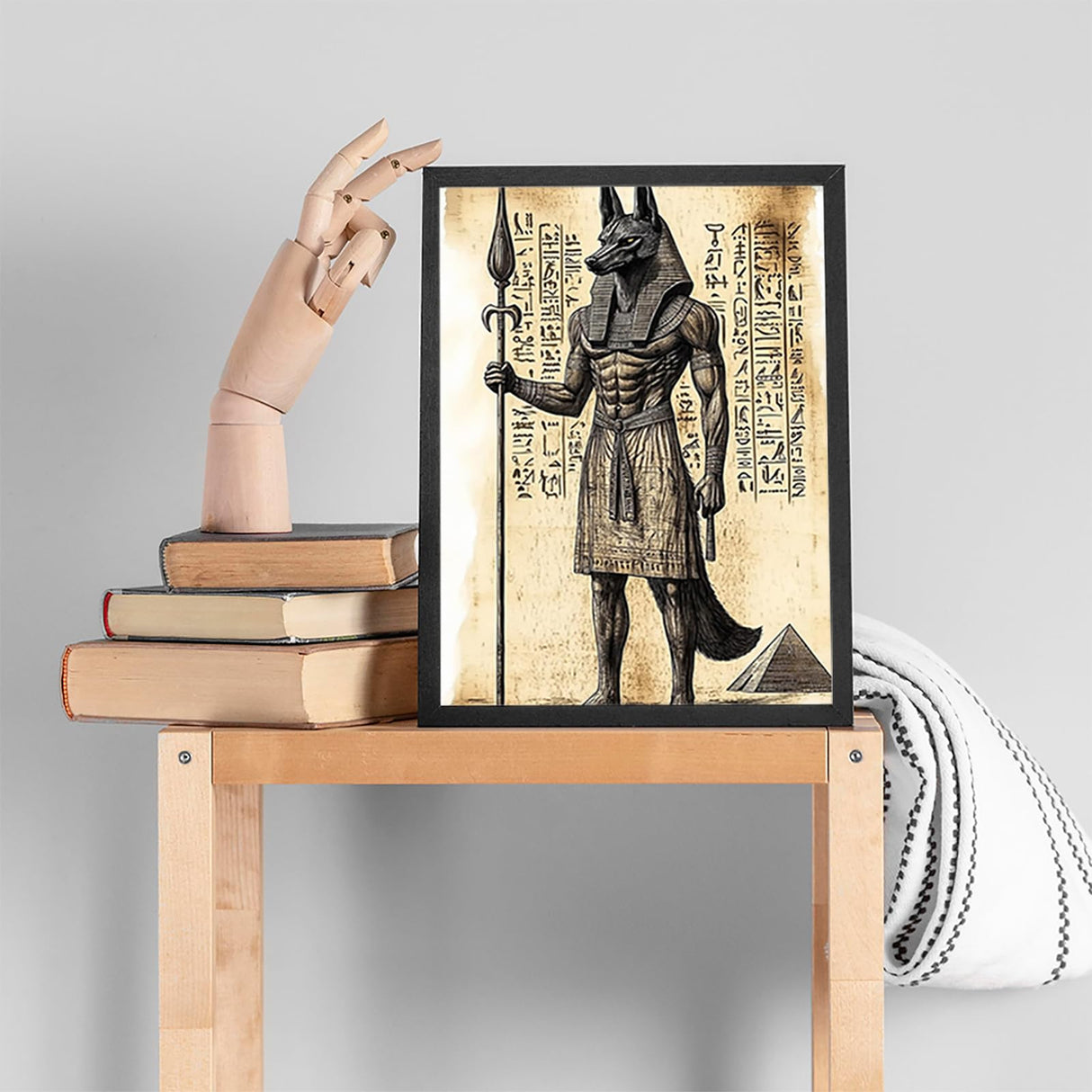 KAYEIUU Anubis Diamond Art Painting Kits for Adults, Egyptian God 5D Diamond Painting for Adults Beginners DIY Full Drill Round Art Gems for Home Wall Decor 12x16inch KAYEIUU