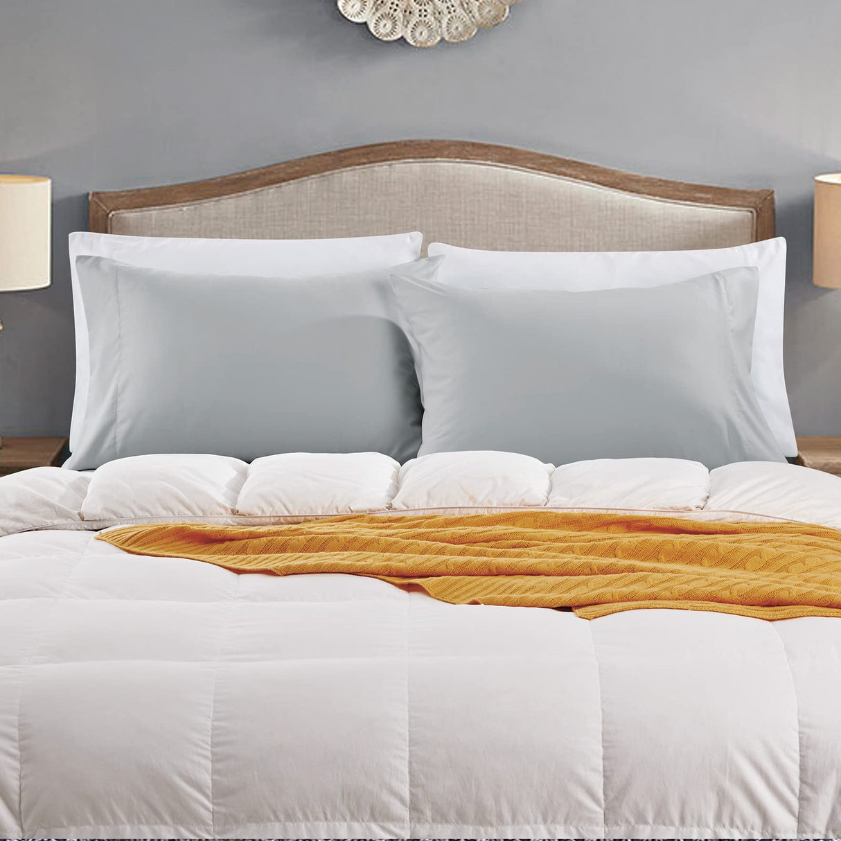 FreshCulture White Pillowcases Queen Size 12 Pack - Bulk Pillowcase Set - Envelope Closure - Soft Brushed Microfiber Fabric - 20x30 Inches Pillow Case Set of 12 for Home, Hotels, Schools FreshCulture