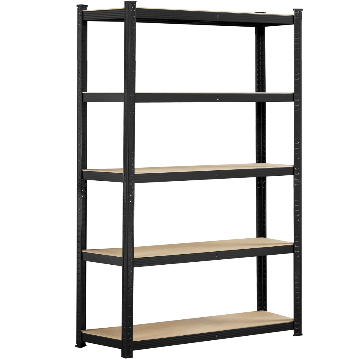 Topeakmart 5-Tier Utility Shelves, Metal Storage Shelves Garage Shelving Unit Adjustable Garage Storage Shelves Storage Racks Heavy Duty Shed Shelving- Black, 35.5 x 12 x 71 Inch Topeakmart