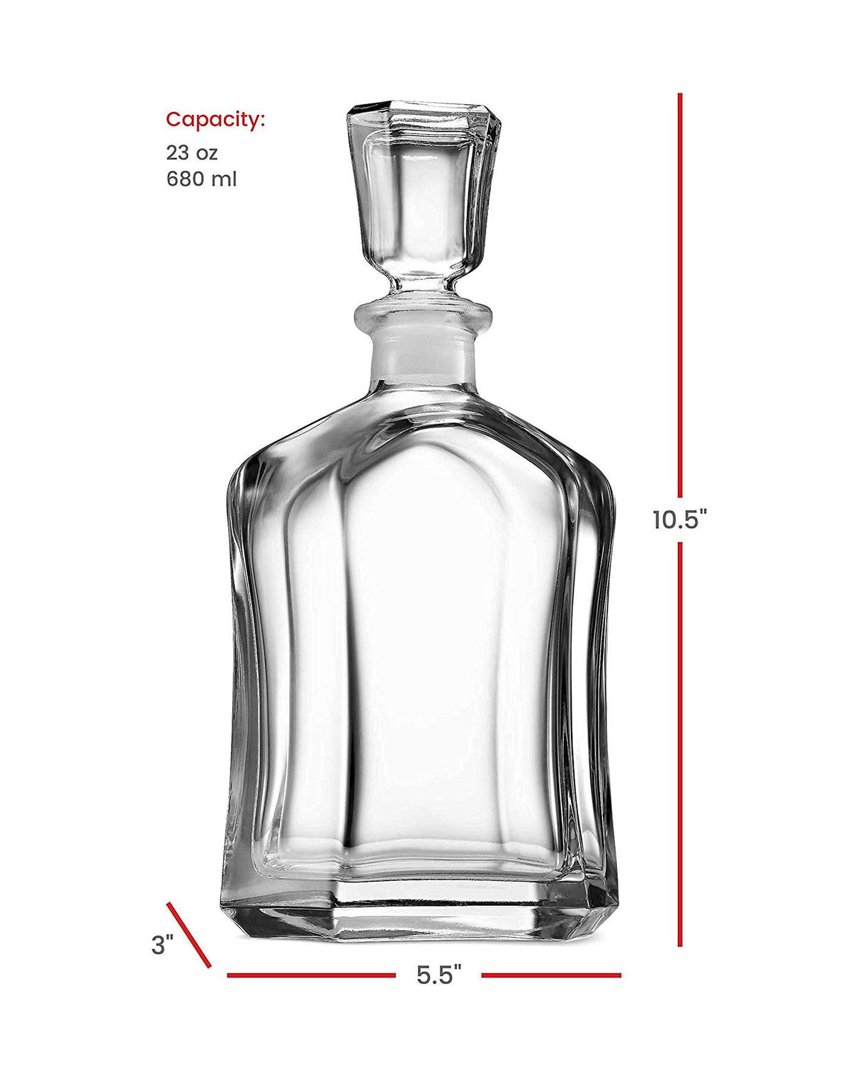 Customized Monogrammed Whiskey Decanter Set - 2 Glasses, Engraved Shield Crown Design - Wedding Decanter with Wood Box Krezy Case