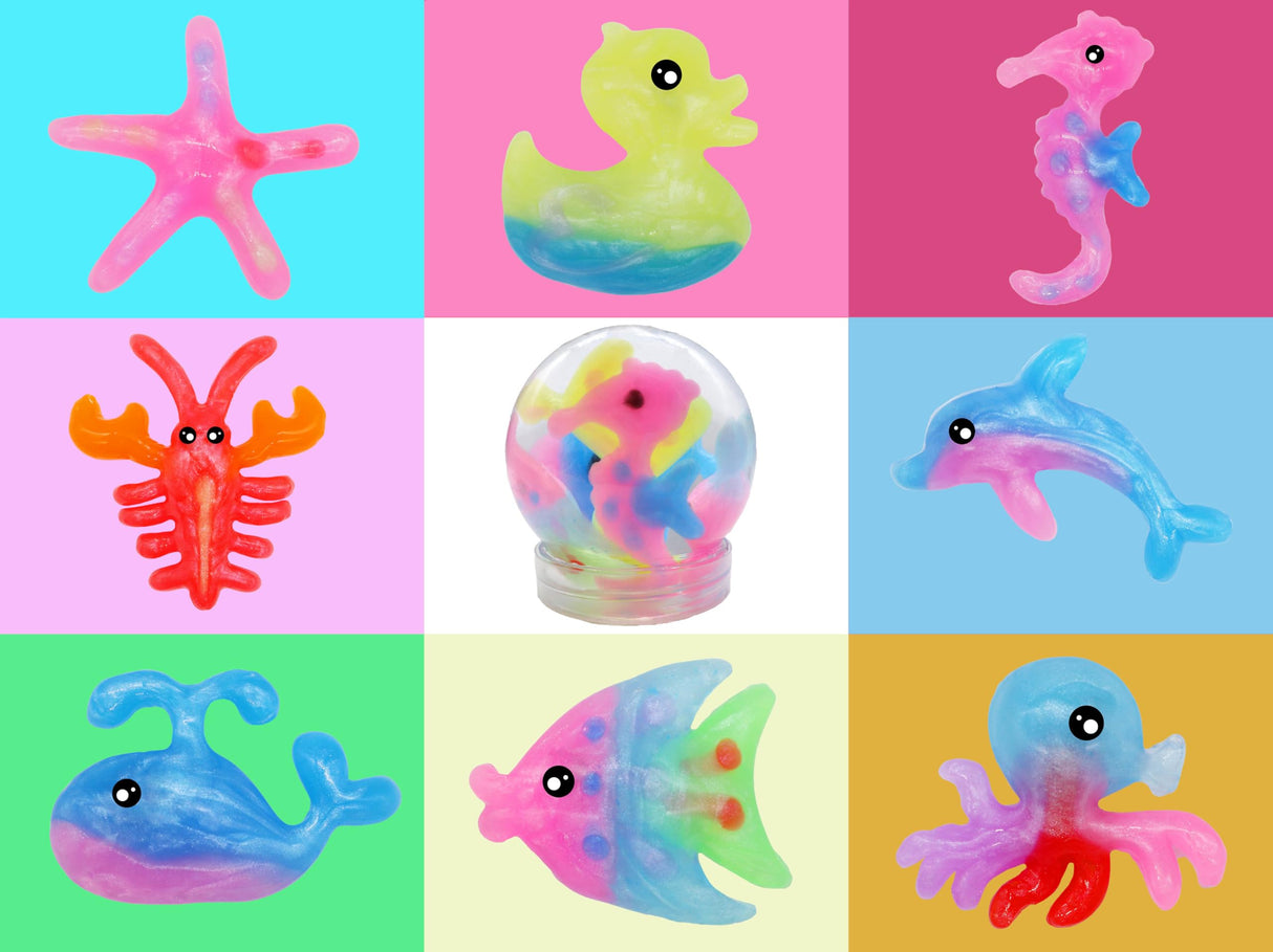 Golinkid Magic Water Elf Toy Kit, 20 Bottles 24 Molds 70ML Aqua Fairy Water Gel Kit with Sparkling Magic Gel Glow in The Dark, Crate Your Own Magic Water Pets Aqua Fairy Craft Kits for Kids Golinkid