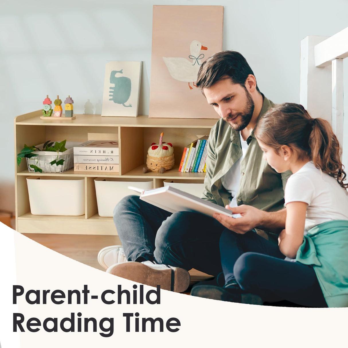 Leeshyah 5-Section Wooden Toy Shelf for Kids, Montessori Shelf Storage with Open Shelving & Customizable Layout | Safe, Sturdy Design for Kids Room, Classroom & Playroom Leeshyah