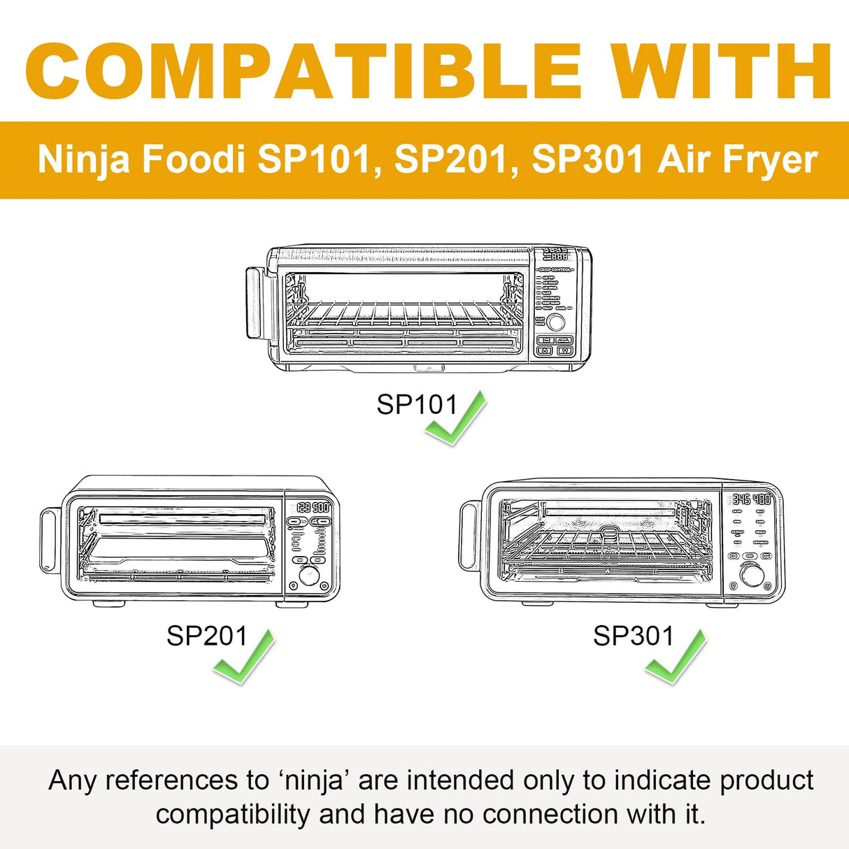 BRIKINTE 12-inch Air Fryer Parchment Paper Squares for Ninja Air Fryer SP101 SP201 SP301 SP351 Oven, 100 Pcs Air Fryer Oven Liners for Bottom of Oven for Ninja Foodi Toaster brikinte