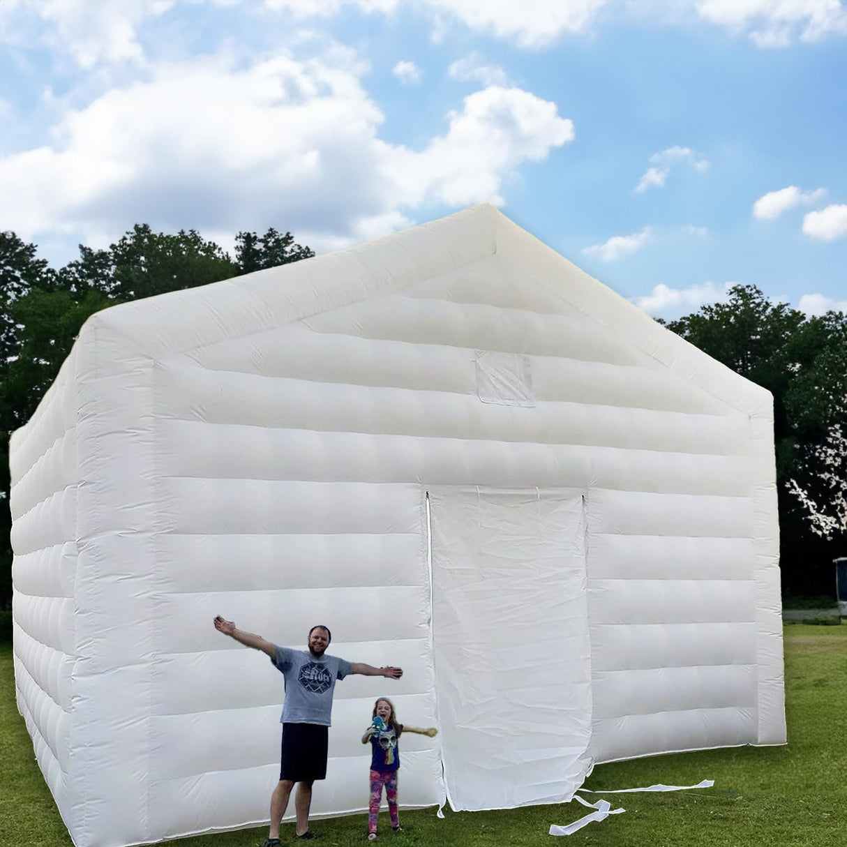 CZGBRO Inflatable Nightclub, Portable Air Cube Tent, Inflatable Night Club Square Gazebo Event Room Tent House for Event Exhibition Wedding Business/Private Use(White, 20 * 16.5 * 14FT) CZGBRO