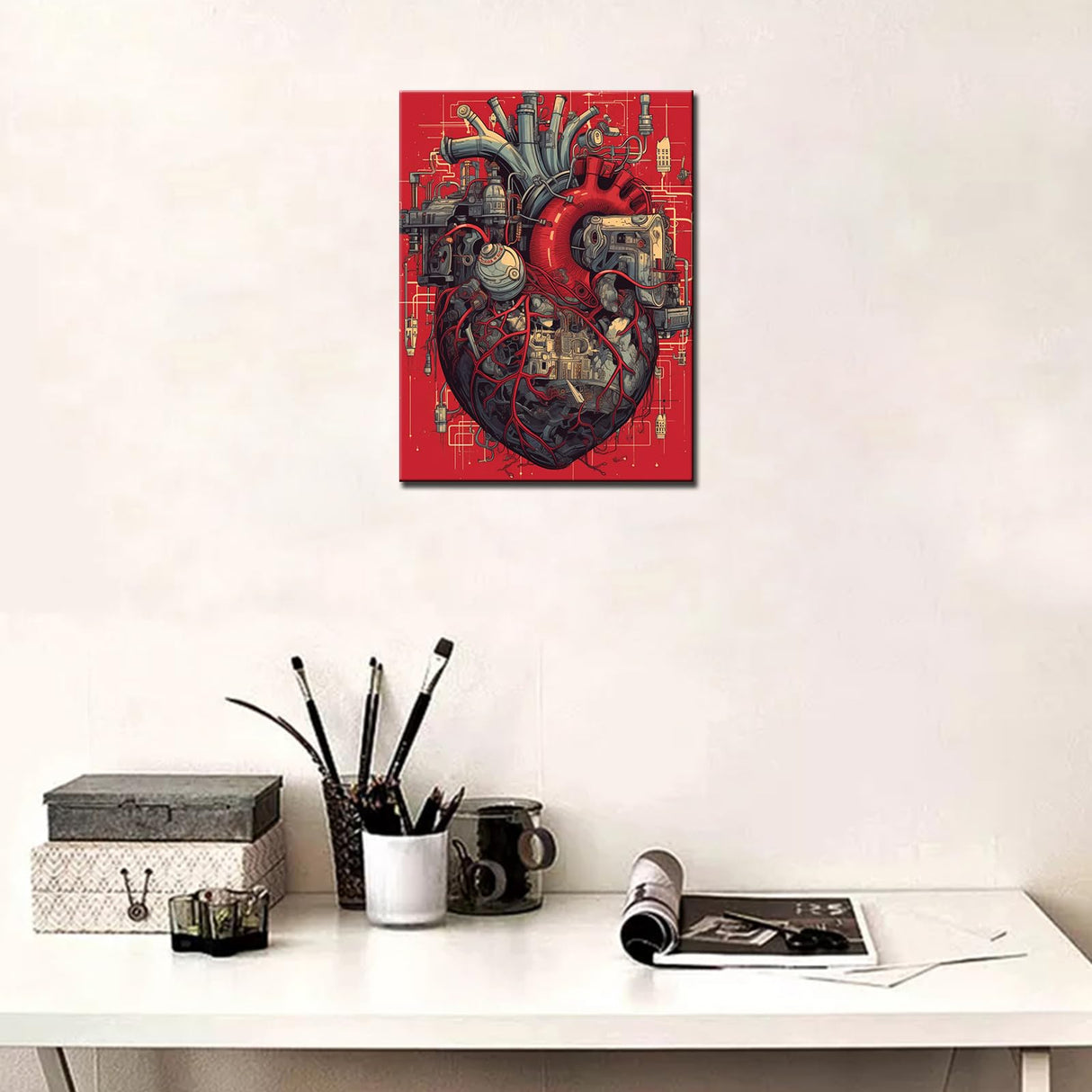 Mechanical Heartt Diamond Painting DIY 5D,Numbering Kit,Human Anatomy Crystal Rhinestone Diamond Paintwork Magical Steampunk Artwork Home Decor Adults Sea Scenics Art Organ Gift(12''Wx 16''H) TUMOVO