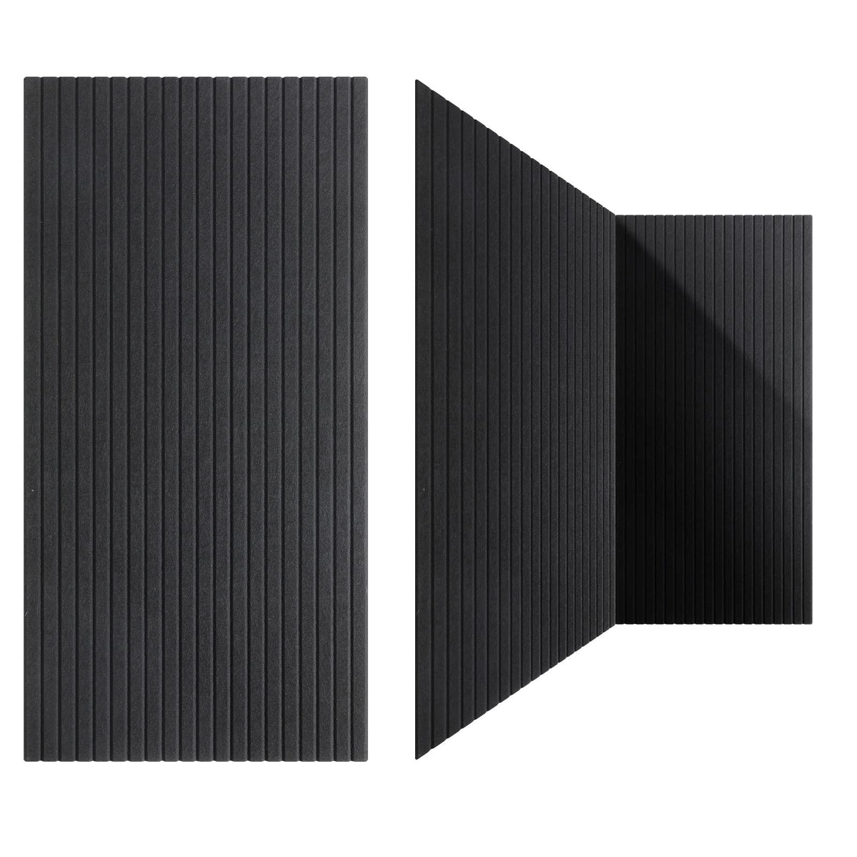 Woanger 5 Pack Large Acoustic Panels 47x24x0.4 Inch Sound Dampening Panels Self-Adhesive Noise Absorbing Sound Proof Wall for Echo Absorption for Home Studio Office Game Room(Black) Woanger