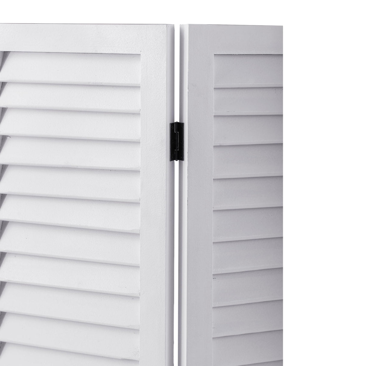 SOFE Wood Short Room Divider 3 Panel, 2.6 Ft Tall Shutters Folding Divider for Room Separation, White Room Partitions and Dividers Freestanding, Foldable Wall for Home Bedroom Office SOFE