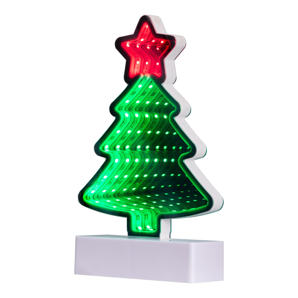 Northlight LED 3D Christmas Tree Infinity Mirror - 8" Northlight