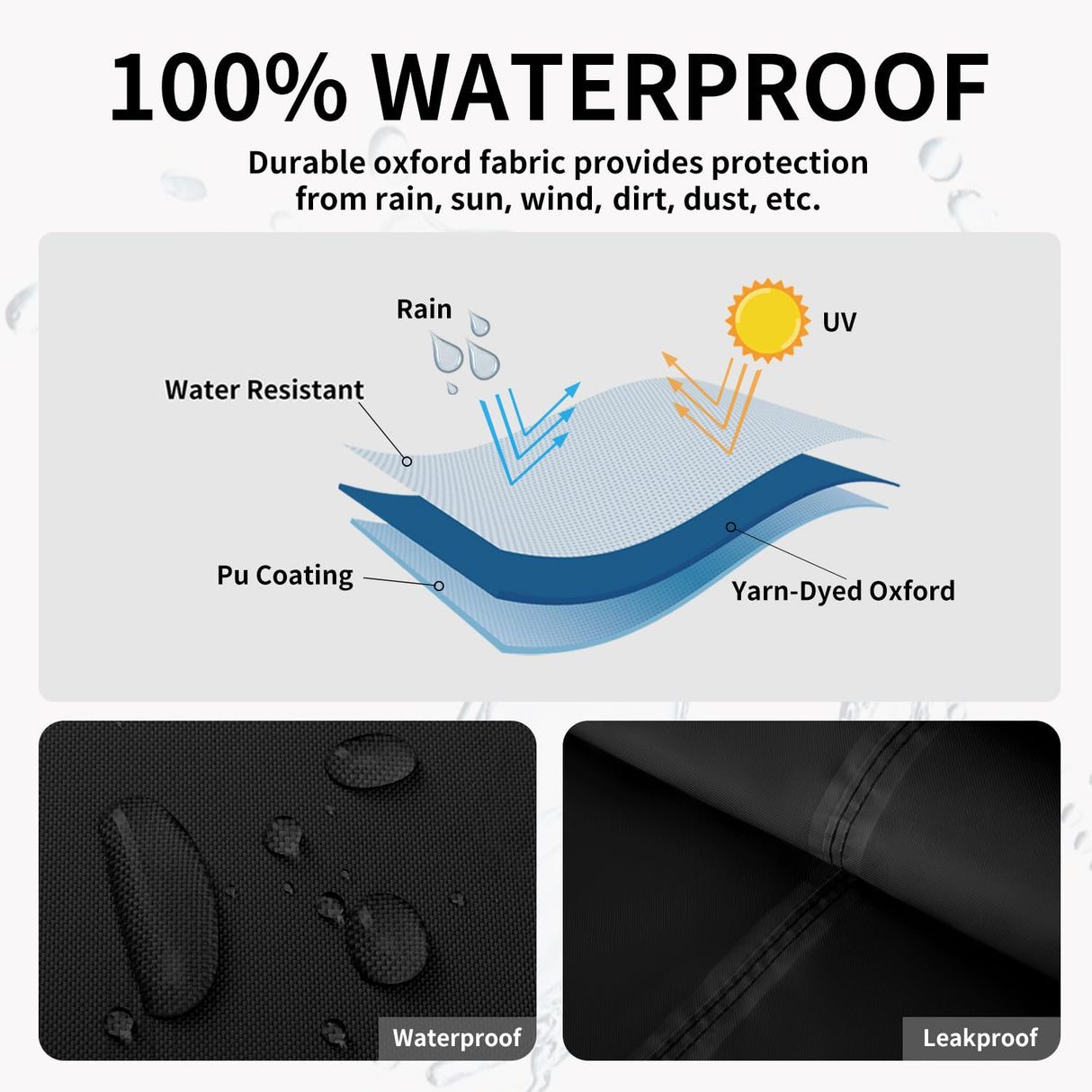 Easy-Going Patio Egg Chair Cover, UV Resistant Waterproof Swing Hanging Egg Chair Cover with Zipper, Outdoor Wicker Single Seat Egg Chair Cover, Black Easy-Going