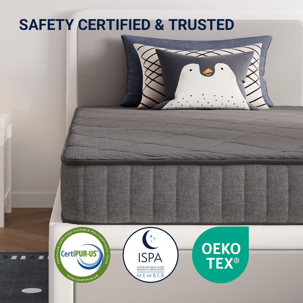 Avenco Twin Mattress, 6 Inch Twin Size Mattress in a Box for Kids, Medium Firm Hybrid Mattresses with Bonnell Spring and Gel Memory Foam for Cool Night Sleep & Pressure Relief, CertiPUR-US Certified Avenco