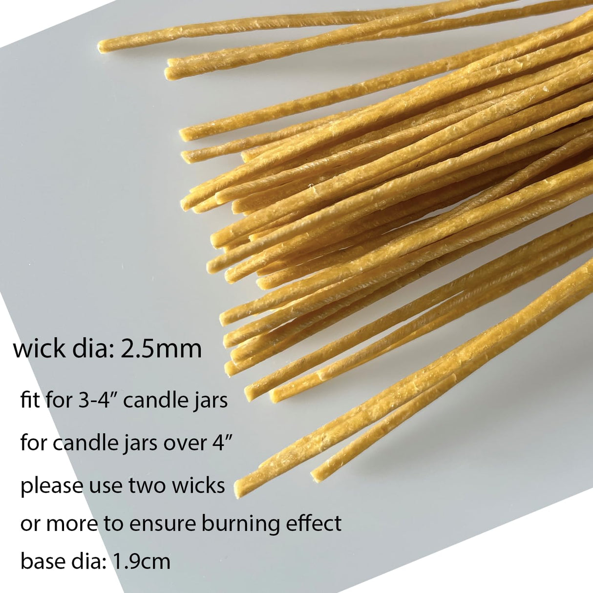 Candle Wicks 100 PCS 8 inch Hemp Candle Wicks 2.5mm Organic Beeswax Candle Wicks for Candle Making Edible Candle Wick for Butter Candle Hemp Candle Wick Phinicco