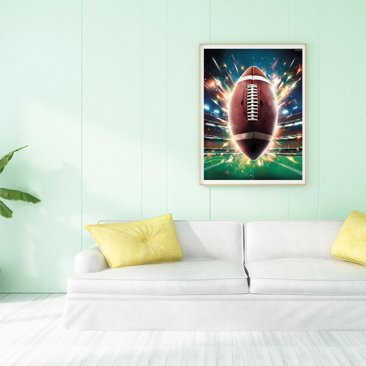 IPISSOI Diamond Painting Kits for Adults Cool Hot Football Diamond Art Kits for 5D Ball Gem Art Kits for Adult DIY Crafts Kits for Home Wall Decor Gifts 12x16in/30x40cm IPISSOI