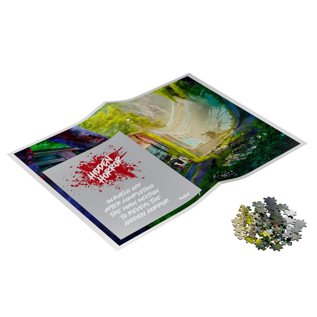 Twisted Puzzles - Hidden Horror Series: Small Distraction, 1000 Piece Adult Jigsaw Puzzle, Halloween Puzzle, A Scare for Those Who Dare Twisted Puzzles