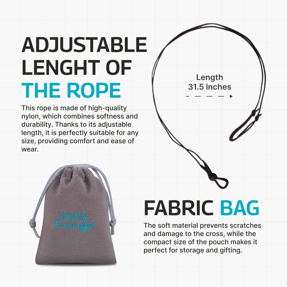 Natural Walnut Wood Cross Necklace for Men & Women - Medium Wood Cross Pendant Necklace for Men and Women - Medium Wooden Cross for Car Mirror - Religious Pendant Necklace Jewelry (1.8” x 1.1”) Holy Fringe