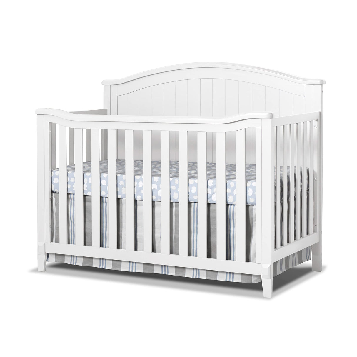Sorelle Furniture Fairview Crib, Classic 4-in-1 Convertible Crib, Made of Wood, Non-Toxic Finish, Wooden Baby Bed, Toddler Bed, Child’s Daybed and Full-Size Bed, Nursery Furniture -Gray Sorelle