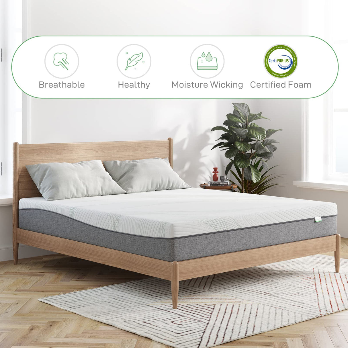 Novilla Queen Size Mattress, 10-Inch Gel Memory Foam Mattress for Good Sleep, Pressure Relieving, Matrress-in-a-Box, CertiPUR-US Certified, Medium Plush Novilla