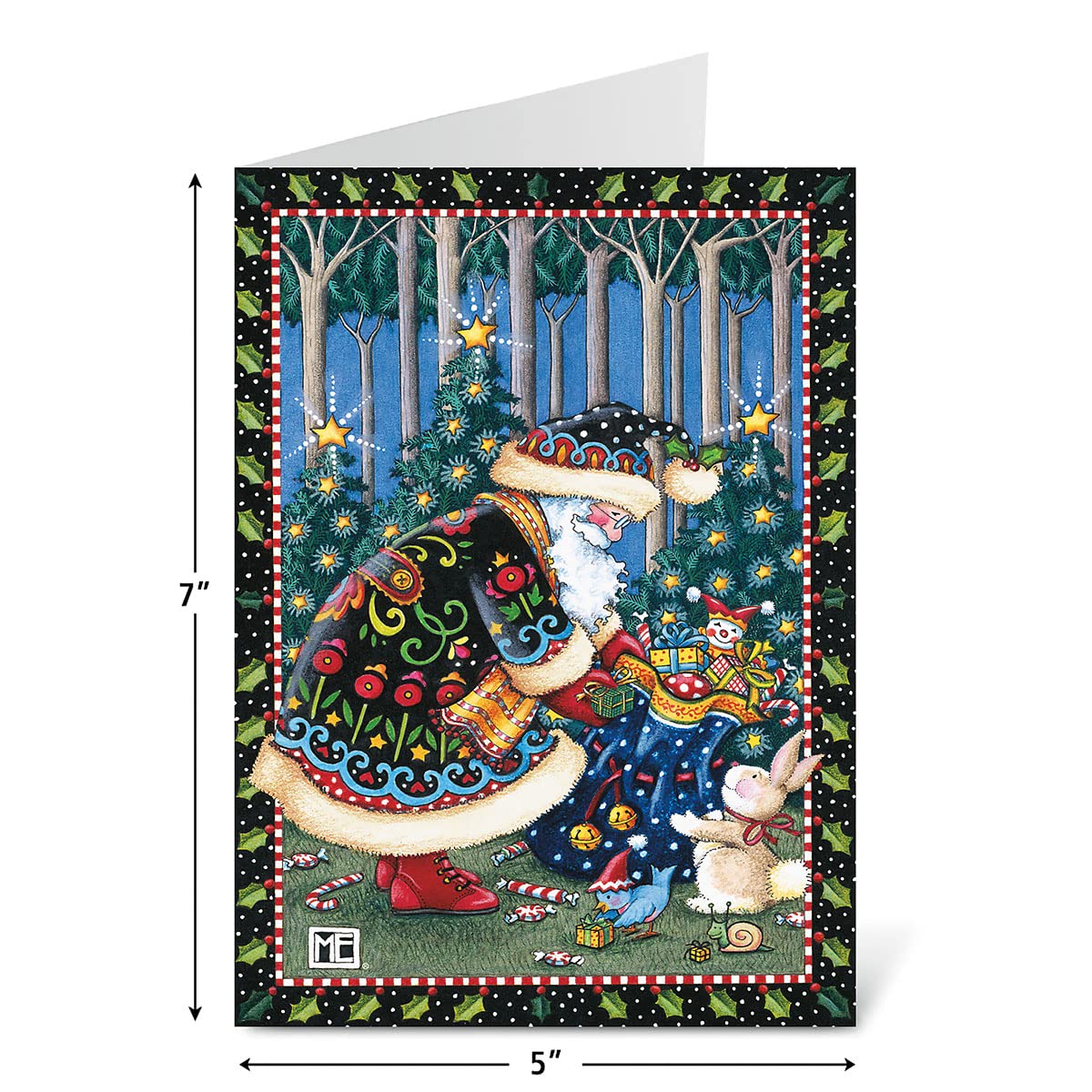 Current Mary's Woodland Christmas Greeting Cards Set © Mary Engelbreit - Set of 18 Large 5 x 7-Inch Folded Cards, Themed Holiday Card Value Pack, Envelopes Included Current