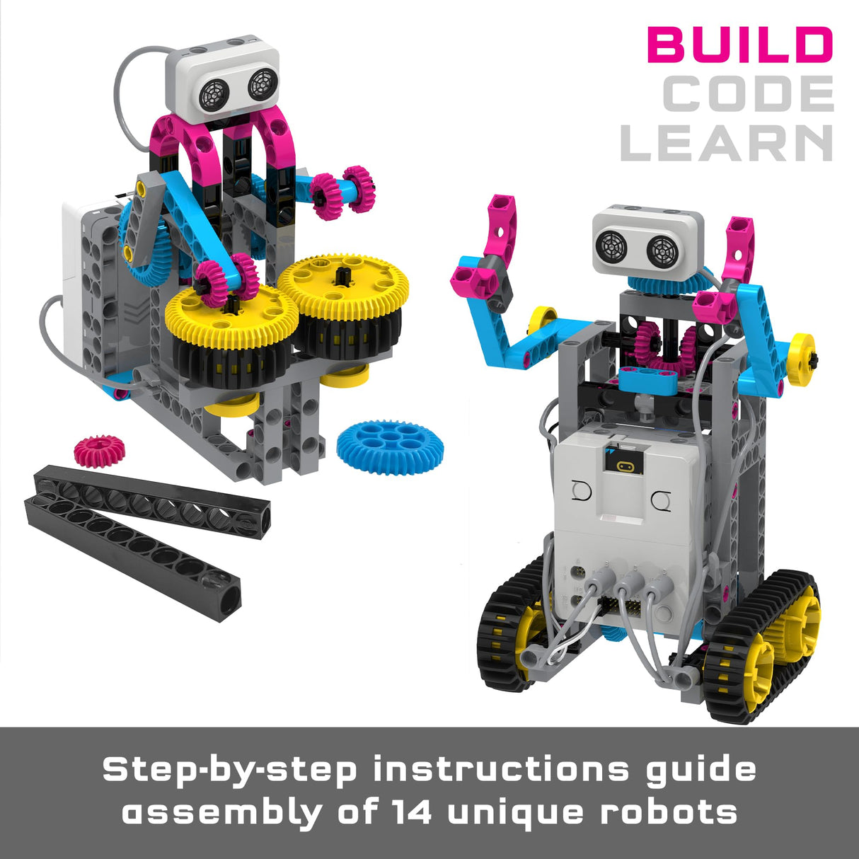 Thames & Kosmos Robotics Workshop with Micro:Bit STEM Experiment Kit, Creative, Educational Coding & Programming Curriculum for Home & School Use, Utilizes MakeCode App to Learn Python, Javascript Thames & Kosmos