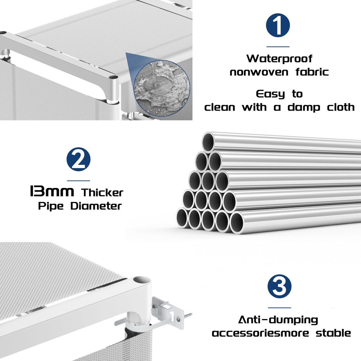 Mavivegue 20 Cube Book Shelf, Storage Organizer, Large DIY Bookcase, Metal Cube Bookshelf, Cubbies Closet Storage Organizer Shelves for Bedroom,Living Room,Home,Office Mavivegue