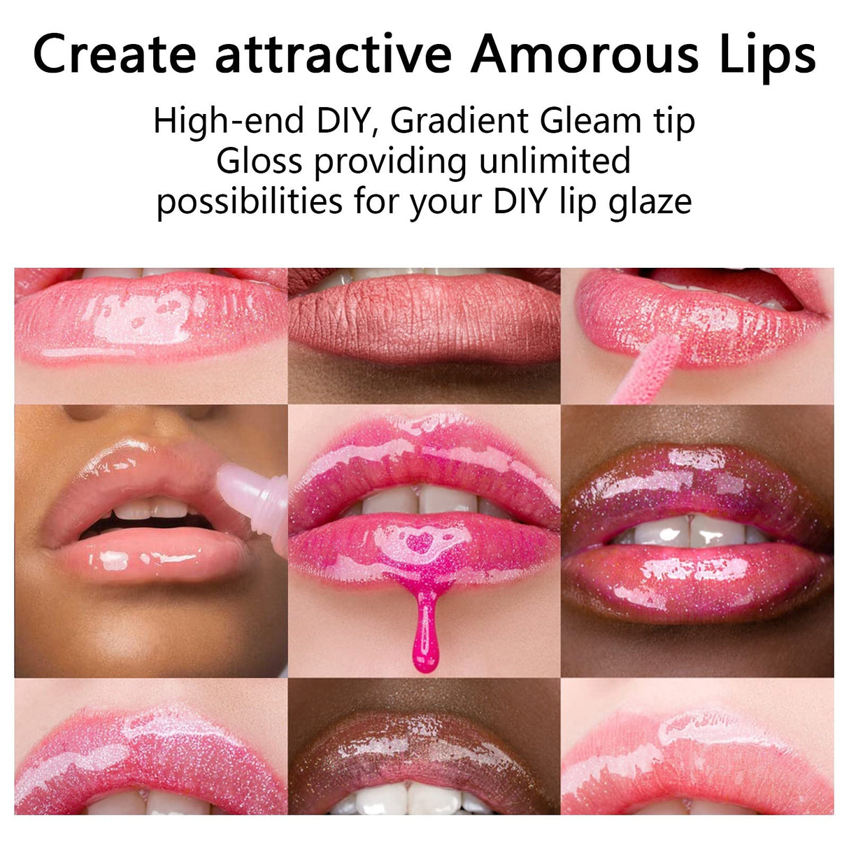 TSVATE Lip Gloss Making Kit, Lip Gloss Kit, Diy Lipgloss Set, Fun Make Your Own Lipgloss Kids Lip Gloss for Girls, Women, Moisturizing Lip Gloss Base, Jojoba Oil, Tubes, Gift for Her TSVATE